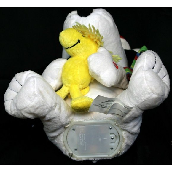 2011 Gemmy Peanuts Snoopy Woodstock Christmas Animated Plush Stuffed Animal 12" - Picture 8 of 12